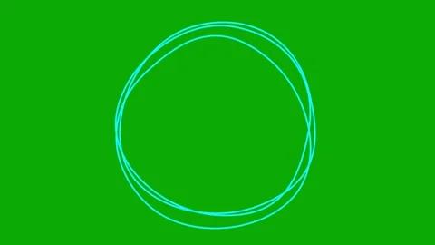 Blue lines circular frame 5 green Stock-Footage 304491815