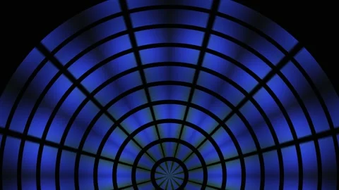 Blue lines create a web pattern with circular shapes Stock Footage 338399860