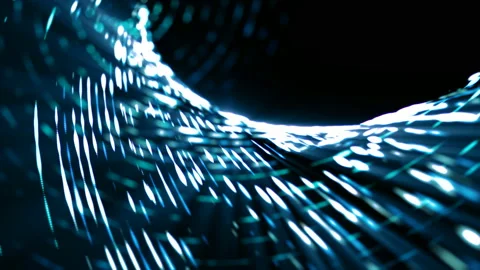 Blue lines flying animation on dark back... | Stock Video | Pond5