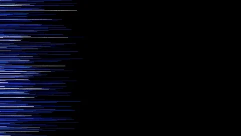 Blue lines moving horizontally - distortion in the middle Stock Footage 123850194