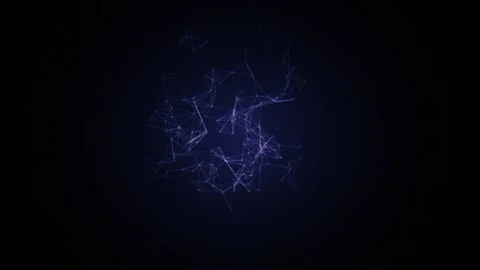 Blue lines moving in space on a dark background, mockup Video stock 168319317