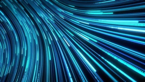 Blue Lines Neon Field Stock Footage 169242375
