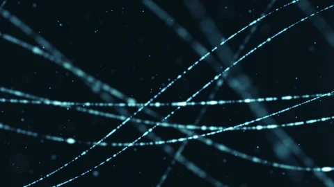 Blue Lines with Particles Loop Background Stock Footage 90983829