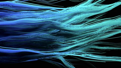 Blue lines representing data flows Stock Footage 178580295