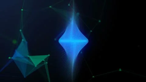 Blue lines swirling Stock Illustration