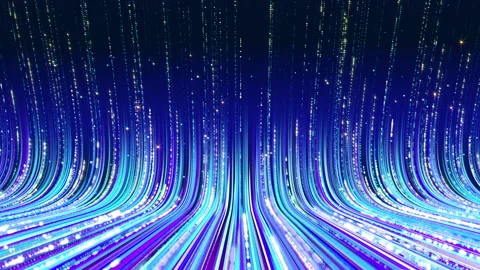 Blue Lines Wall Stock Footage 227189277