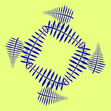 Blue lines on a yellow background Stock Illustration