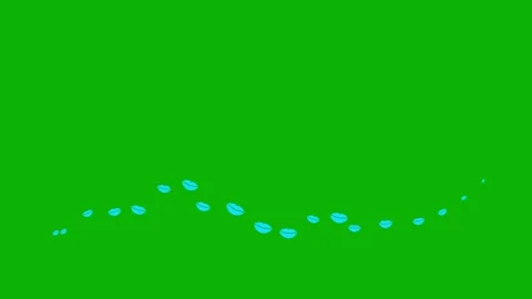 Blue lips wave green Stock Footage 257203813