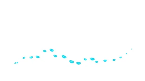 Blue lips wave white Stock Footage 257203814