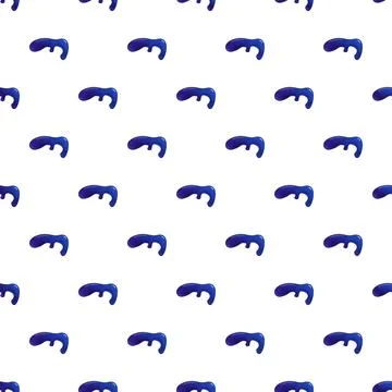 Blue liquid abstract shapes repeating pattern background Stock Illustration