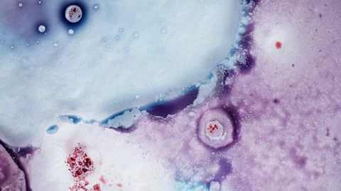 Blue Liquid Abstract Waves with Ink Fluid Vidéo 336224179