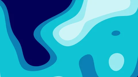 Blue liquid animation background abstractly shows shaded blue colors almost Stock-Footage 320983638
