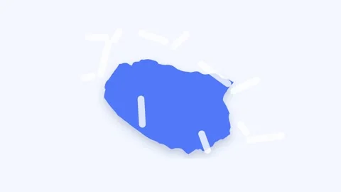 Blue Liquid Blob Morphing on White Background Video stock 342589564