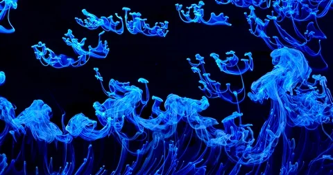 Blue Liquid Blue Background Stock Footage 124602037