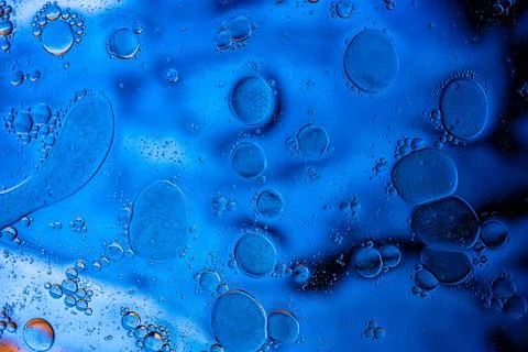 Blue Liquid Bubble Texture Stock Photos