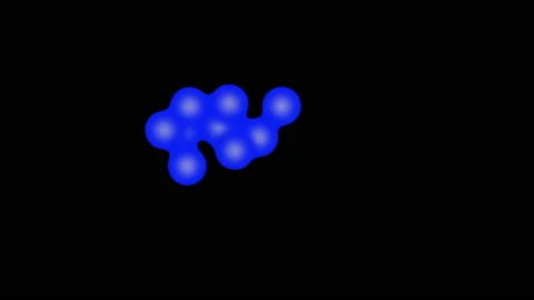 Blue liquid bubbles background,best animation in 4k. Video stock 202879934