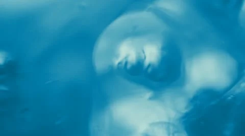 Blue liquid with bubbles 動画素材 20647116