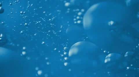Blue liquid with bubbles Stock Footage 20647787