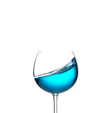 Blue liquid cup Stock Photos