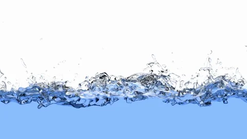 Blue liquid is filling the screen 60 fps 3D animation with alpha mask Video stock 69906258
