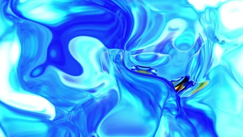 Blue Liquid Flow with Smooth Turbulence Gradient Stock Footage 331295065