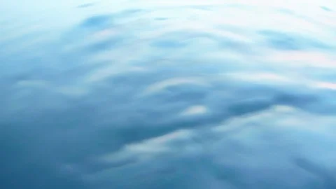 Blue liquid fluid water surface in river stream flow splash ripple wave Stock Footage 94471511
