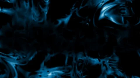 Blue liquid like fractal waves with copyspace 4K Stock Footage 92075814