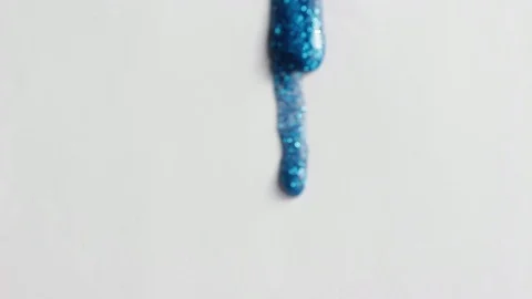 Blue liquid glittery paint texture. Abstract motion background. Stock Footage 111970283