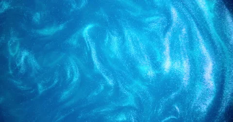 Blue liquid ink paint storm flow fluid dynamic background texture in 4K Stock Footage 190725439