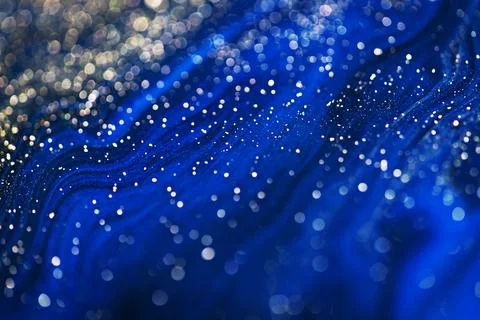 Blue liquid marble background abstract flowing texture Stock Photos