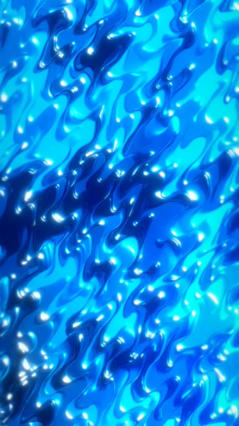 Blue liquid metal ripples abstract fluid background 動画素材 341787918