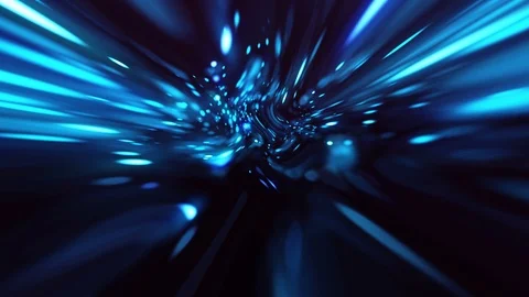 Blue Liquid Particles Background. Neon Lights Background. Loop Stock Footage 114009897