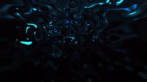 Blue Liquid Particles Background. Neon Lights Background. Loop Stock Footage 114009996