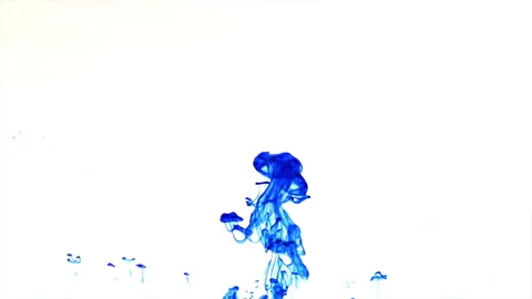 Blue Liquid Rising on White Background Video stock 240946448