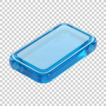 Blue liquid soap bar with rounded edges, translucent gel object, refreshing.. Stock Illustration
