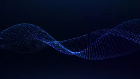 Blue liquid space. Shiny wave of blue color on a dark gradient. Blue linear.. Stock Footage 281934611