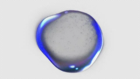 Blue liquid sphere on transparent background. Blue orb alpha channel backgr.. Stock Footage 317404902