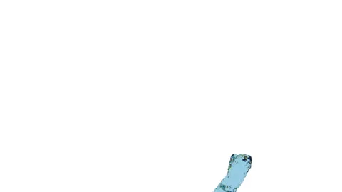 Blue liquid splashes on a white screen. Super slow motion. Stock Footage 123023049