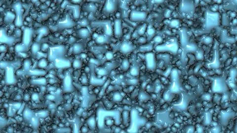 Blue liquid texture bubbling abstract background pattern Stock Illustration
