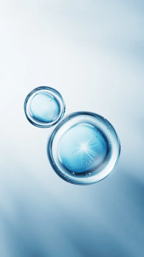 Blue liquid water bubbles background, 3d rendering. Stock Footage 333439740