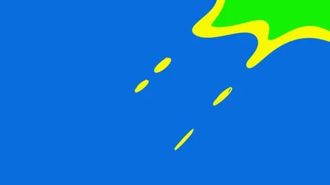 Blue liquid wave creates a toon style transition effect Video stock 331766547