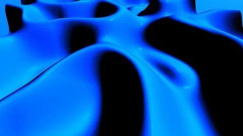 Blue liquid waves creating abstract fluid background texture Stock Illustration