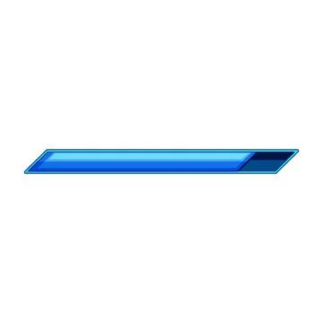 Blue loading bar filling progress on white background 스톡 일러스트