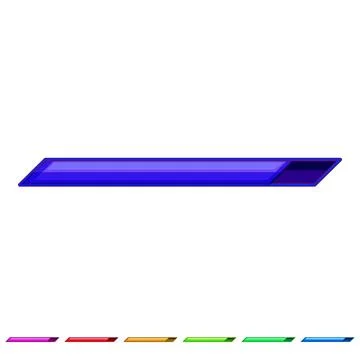 Blue loading bar filling progress on white background Illustrazione stock