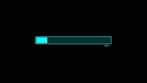 Blue Loading Bar Filling to  Show smooth complete Loading in 4k Stock Footage 136628550