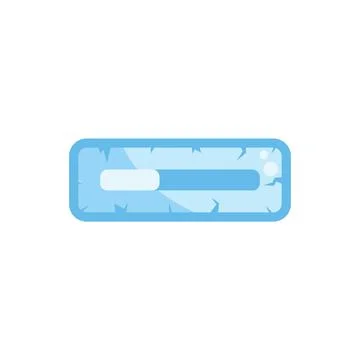 Blue loading bar with ice effect for games and apps Stock Illustration