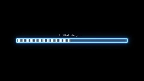Blue loading bar initializing technology. Stock Footage 332140359