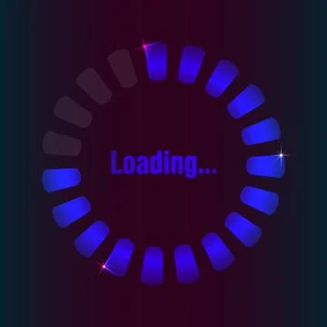 Blue loading bar with special plasma design Stock Illustration