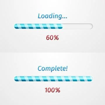 Blue loading bars Stock Illustration