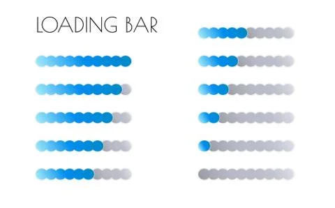 Blue loading bars Stock Illustration